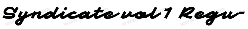 Syndicate vol 1 Regu字体转换